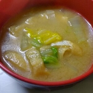 油揚げと白菜の味噌汁＋＋